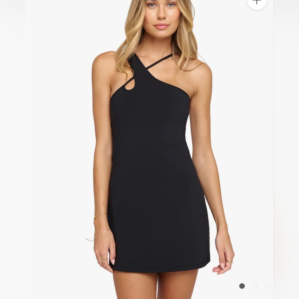 Spiritual Gangster Black One Shoulder Dress